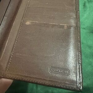 Coach Brown Leather Card Holder Wallet